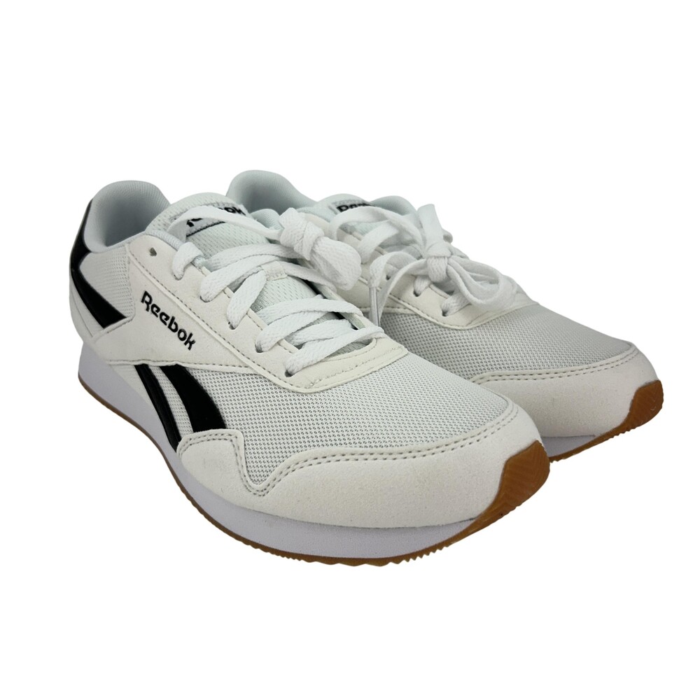 Reebok Shoes Womens Size 8.5 White Black Classic Comfort Footbed Sneakers